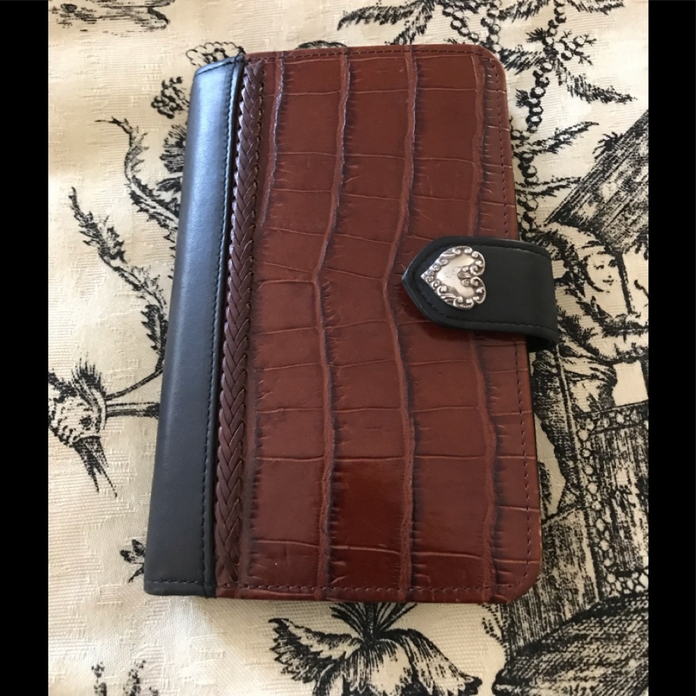 Brighton Croc Embossed Leather Organizer Notebook